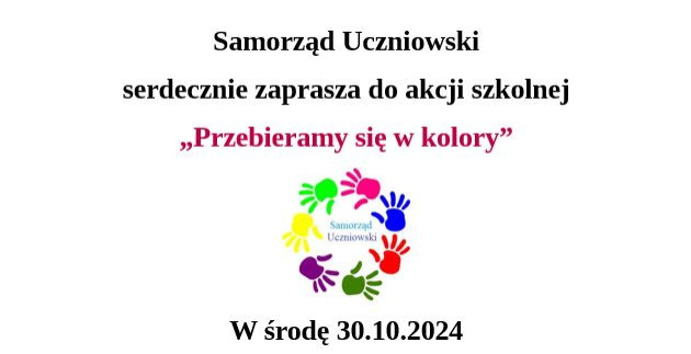 Środa, 30.10 - „Przebieramy się w kolory”