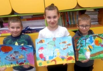 Prace uczniów klasy 3b na międzyszkolny konkurs 