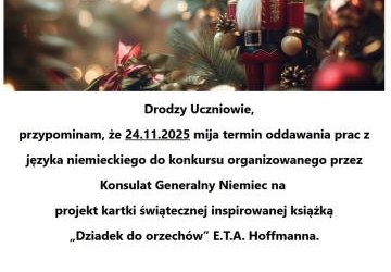 Konkurs na kartkę świąteczną inspirowaną książką „Dziadek do orzechów”